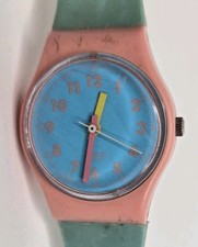Relógio SWATCH vintage dos anos 1980 rosa e azul não testado comprar usado  Enviando para Brazil