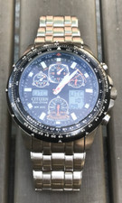 Citizen Eco-Drive Skyhawk A-T relógio cronógrafo atômico masculino titânio mostrador preto comprar usado  Enviando para Brazil
