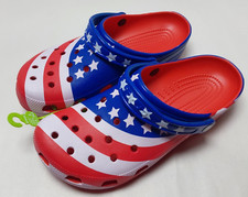 Usado, Tamanco Crocs clássico bandeira americana tamanho masculino 10/W12 equipe EUA patriótico - NOVO com etiquetas comprar usado  Enviando para Brazil