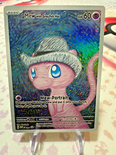 Custom Pokemon Van Gogh Mew With Grey Felt Hat Holo Promo With Texture na sprzedaż  Wysyłka do Poland