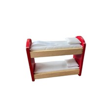 Usado, Beliches de madeira vermelha miniatura para casa de bonecas Kidcraft comprar usado  Enviando para Brazil