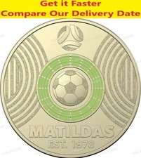 Moeda Matildas verde claro 2023 futebol FIFA dois dólares $2 Austrália UNC comprar usado  Enviando para Brazil