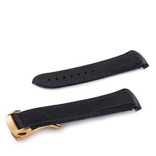 PULSEIRA DE BORRACHA PRETO-AZUL 20 MM EXTREMIDADE CURVA PARA RELÓGIOS OMEGA SEAMASTER 007 SEIKO comprar usado  Enviando para Brazil