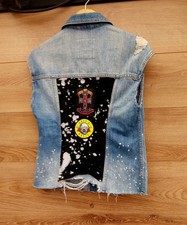 Reworked denim waistcoat for sale  BARNSTAPLE