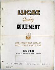 Lucas rover electrics for sale  LEICESTER