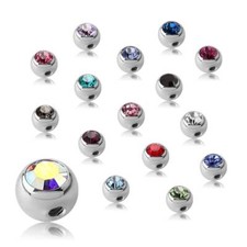 Piercingkugel glitzerstein gew gebraucht kaufen  Braunschweig
