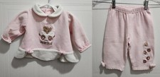Conjunto de suéter e calça vintage Fisher Price Baby Wear ursos rosa tamanho 12M, usado comprar usado  Enviando para Brazil