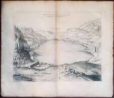 Stampa antica lago usato  Roma