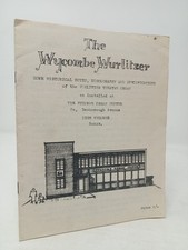 Wycombe wurlitzer historical for sale  ALDEBURGH