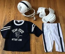 Fantasia infantil vintage Penn State Nittany Lions Hutch uniforme capacete de futebol comprar usado  Enviando para Brazil