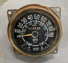 Jeep CJ CJ5 CJ7 90 mph velocímetro medidor de temperatura de combustível odômetro haste de rato comprar usado  Enviando para Brazil