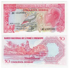 Santo Tomé y Príncipe Santo Tomás y Príncipe 50 Dobras 1982 P 56 UNC NUEVO Billete segunda mano  Embacar hacia Mexico
