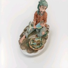Porcellana statua pescatore usato  Napoli