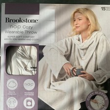 Brookstone Nap Cozy Wearable Throw aveludado macio. comprar usado  Enviando para Brazil