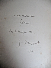 Massenet autographe jongleur d'occasion  Aurillac