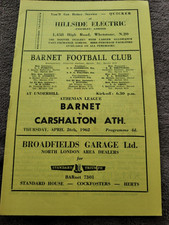 Barnet carshalton athletic for sale  CHRISTCHURCH