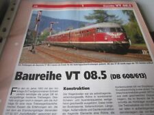 Sammellexikon Eisenbahn Dieselfahrzeuge Baureihe VT 08.5 DB 608/613 comprar usado  Enviando para Brazil