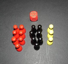 Spielsteine würfel holz gebraucht kaufen  Hamburg