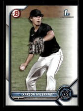 Lote de 5 cartas 2022 Bowman Draft Paper Karson Milbrandt Miami Marlins #BD-87  comprar usado  Enviando para Brazil