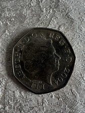 Moeda Roger Bannister 50p cinquenta pence Reino Unido 4 quatro minutos milha 2004 circulada (C3) comprar usado  Enviando para Brazil