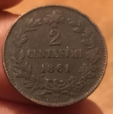 Moneta centesimi 1861 usato  Olbia