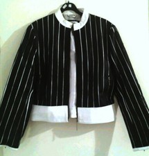 Lederjacke schwarz weiß gebraucht kaufen  Deutschland