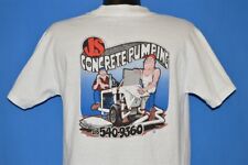 Camiseta vintage anos 80 JS CONCRETO BOMBEAMENTO CONSTRUÇÃO BRANCA ENGRAÇADA MÉDIA M comprar usado  Enviando para Brazil