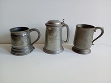 Vintage pewter tankards for sale  WALLASEY