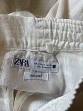 Usado, Calça Zara masculina 100% linho plissada perna reta nova sem etiquetas (pequena) comprar usado  Enviando para Brazil