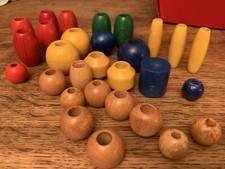 Holzperlen bunt holzkugeln gebraucht kaufen  Frankfurt am Main