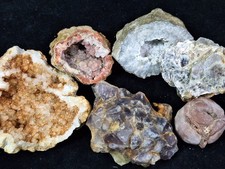 6 CRISTAIS MINERAIS - Ametista, geodo de ágata berbere Marrocos, mica, cristal de quartzo+ comprar usado  Enviando para Brazil