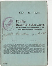 Fünfte reichskleiderkarte mä gebraucht kaufen  Berlin
