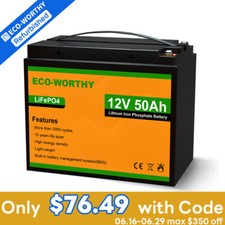 12v 50ah lithium for sale  Los Angeles
