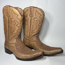 Botas de caubói Joma masculinas MEX 26 1/2 US 9 dois tons couro e camurça ocidental marrom, usado comprar usado  Enviando para Brazil