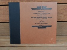 PRIMROSE Viola MOORE Piano BRAHMS Sonata E Flat VICTOR M-422 78 3X Set comprar usado  Enviando para Brazil