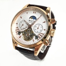 Usado, Relógio de couro colorido IK Moonphase esqueleto automático 43mm usado comprar usado  Enviando para Brazil