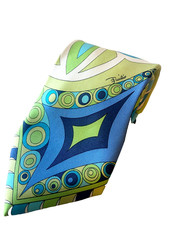 Gravata de seda padrão abstrato Emilio Pucci feita na Itália 60 x 3,75 comprar usado  Enviando para Brazil