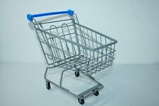 Mini carrinho de compras pequeno Walmart azul cinza metal boneca buggy tamanho brinquedo 10 x 6 x 10 comprar usado  Enviando para Brazil