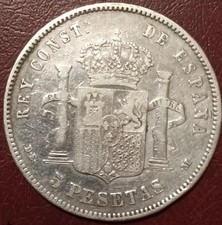 1878 spagna pesetas usato  Acqui Terme