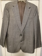 Usado, Jaqueta Blazer Masculina Robert Stock Casaco Esportivo Seda Bege e Preto Tecido Tamanho 42R comprar usado  Enviando para Brazil