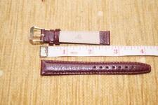 Pulseira de relógio de couro marrom vermelho Condor 14 mm, usado comprar usado  Enviando para Brazil
