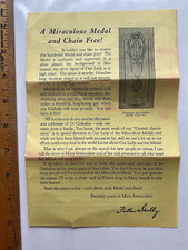 Folheto da década de 1950. Medalha milagrosa para enviar nomes de 24 católicos. Father Skelly. comprar usado  Enviando para Brazil