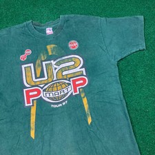 Usado, Camisa masculina vintage U2 Pop Mart turnê verde L 1997 logotipo banda concerto ponto único comprar usado  Enviando para Brazil