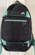 Mochila Nike SB Embarca skate preta e azul-petróleo tamanho médio com alças SB comprar usado  Enviando para Brazil