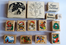 Christmas wooden stamps for sale  BIRMINGHAM