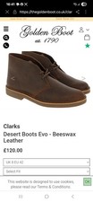 Clarks leather desert for sale  SWINDON