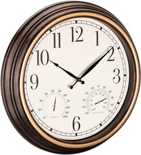 Outdoor clock thermometer for sale  SALFORD