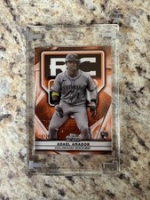 Refrator 2025 Topps Chrome preto Adael Amador novato laranja SP variação /25, usado comprar usado  Enviando para Brazil