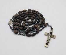 Vintage rosary wooden for sale  PRESTON
