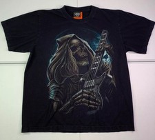 Usado, Camisa vintage Rock Eagle Grim Reaper guitarra caveira ponto único anos 90 metal gótico G comprar usado  Enviando para Brazil